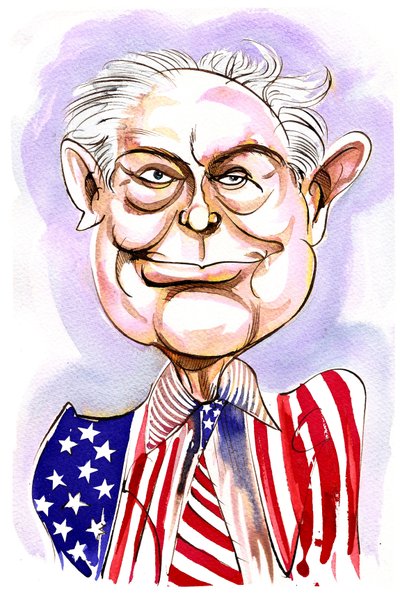 Elliott Carter (caricature) by Neale Osborne